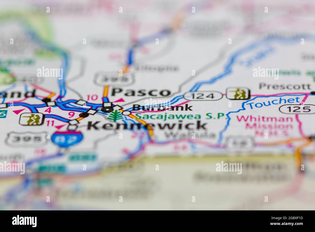 Burbank washington map hires stock photography and images Alamy