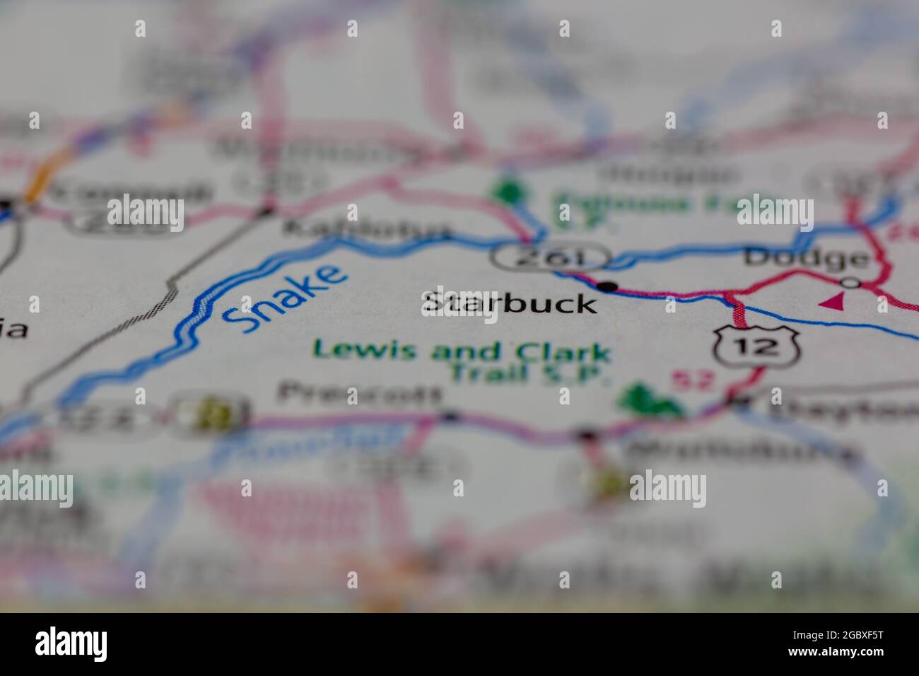 Starbuck washington state map hires stock photography and images Alamy