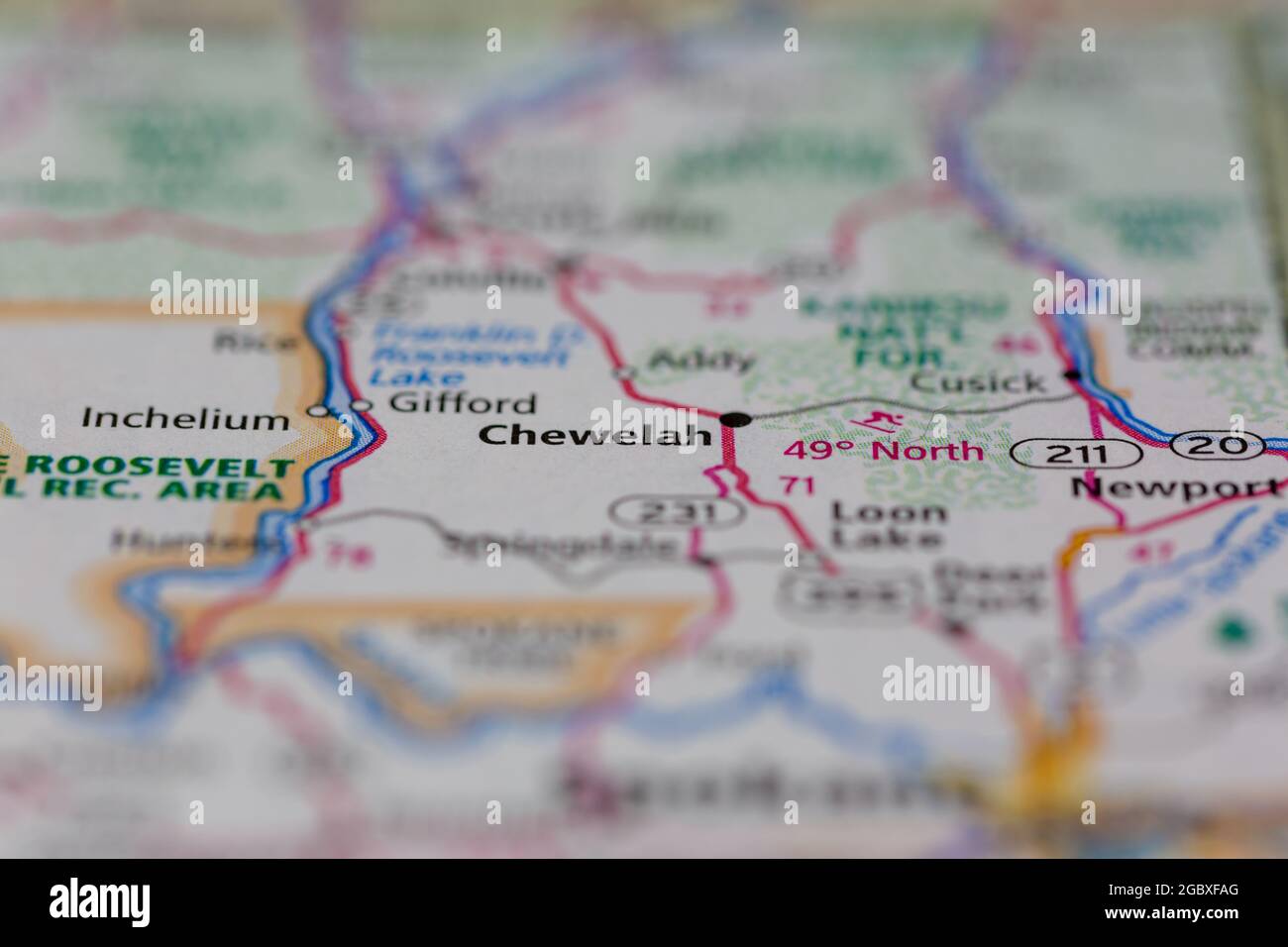 Chewelah washington state map hires stock photography and images Alamy