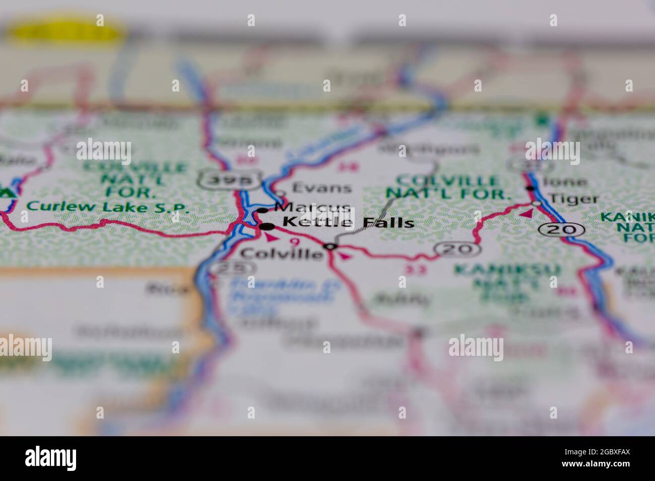 Kettle falls map hires stock photography and images Alamy