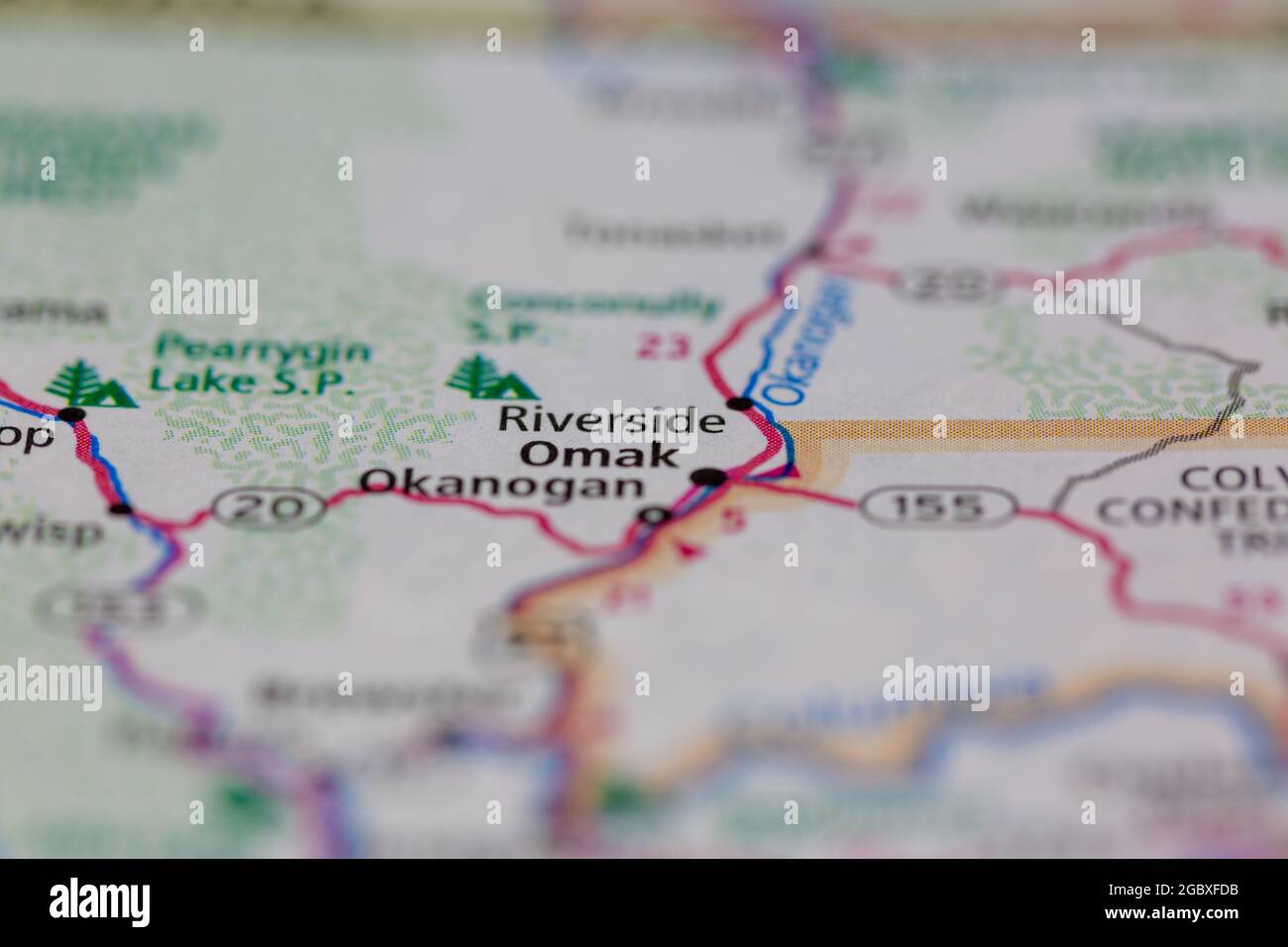 Riverside washington on a map hires stock photography and images Alamy