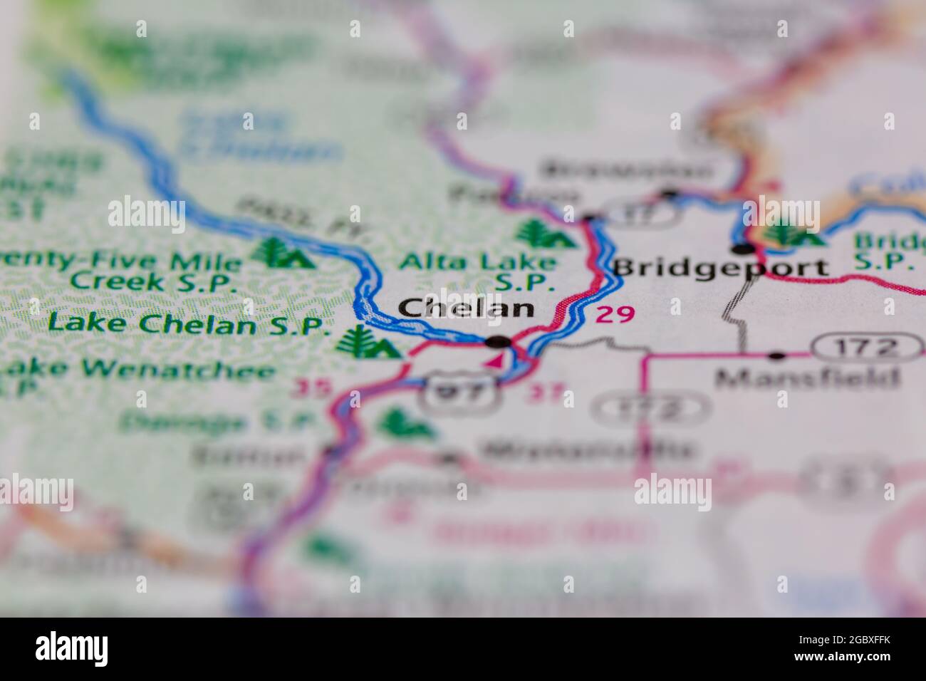 Chelan washington on a map hi-res stock photography and images - Alamy