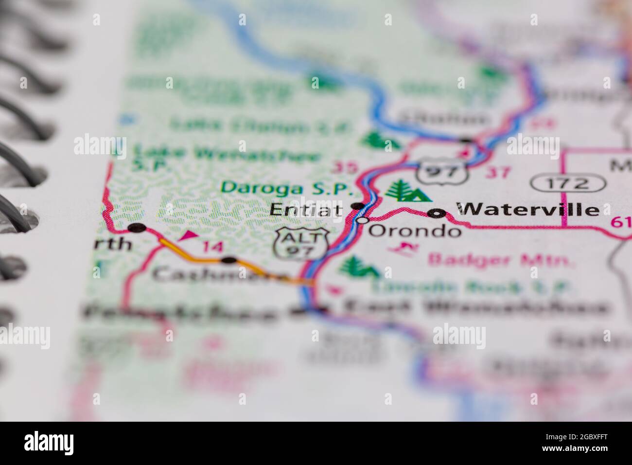 Entiat washington on a map hires stock photography and images Alamy