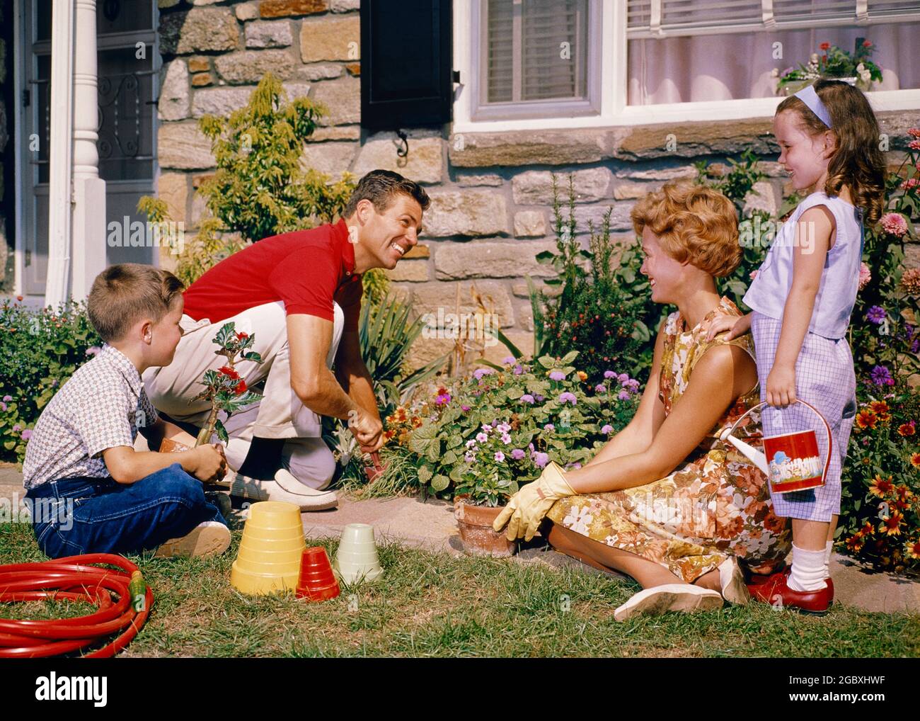 1960s Garden Flowers High Resolution Stock Photography And Images Alamy