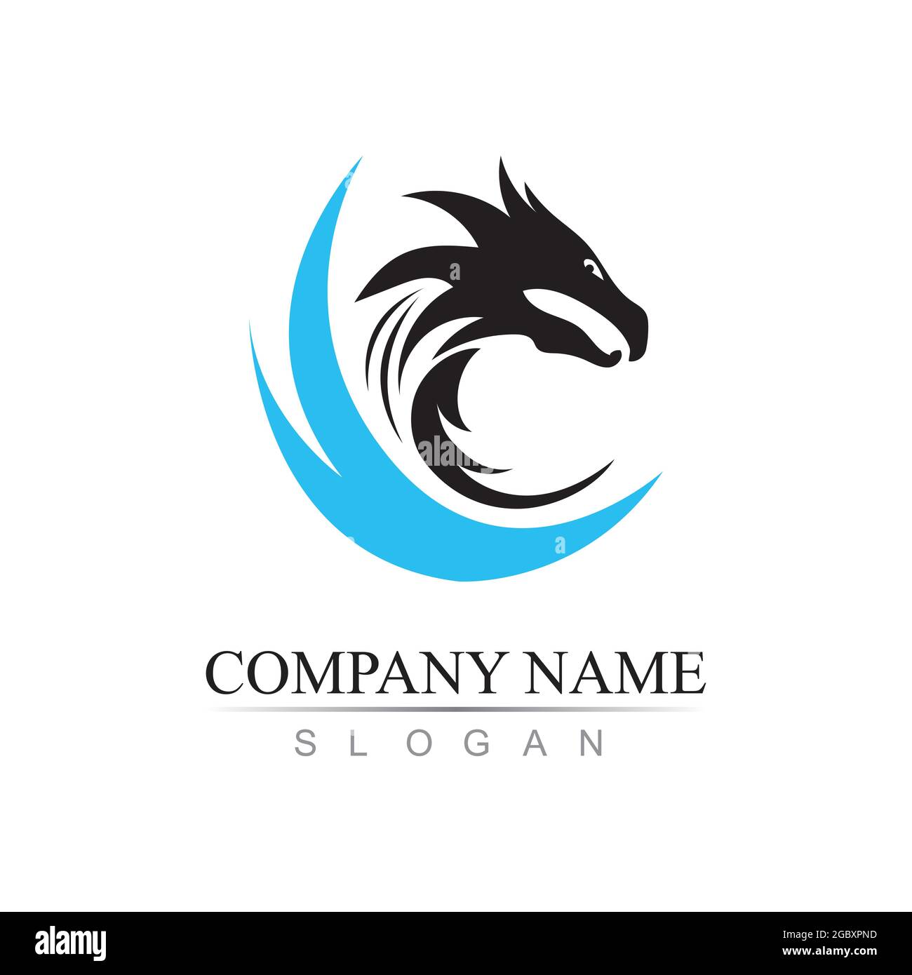 Dragon vector icon illustration design logo template Stock Vector