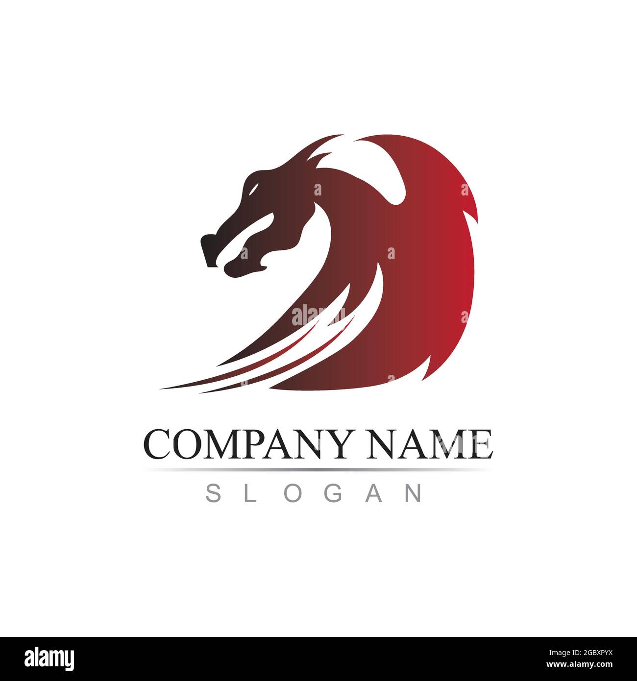 Dragon vector icon illustration design logo template Stock Vector