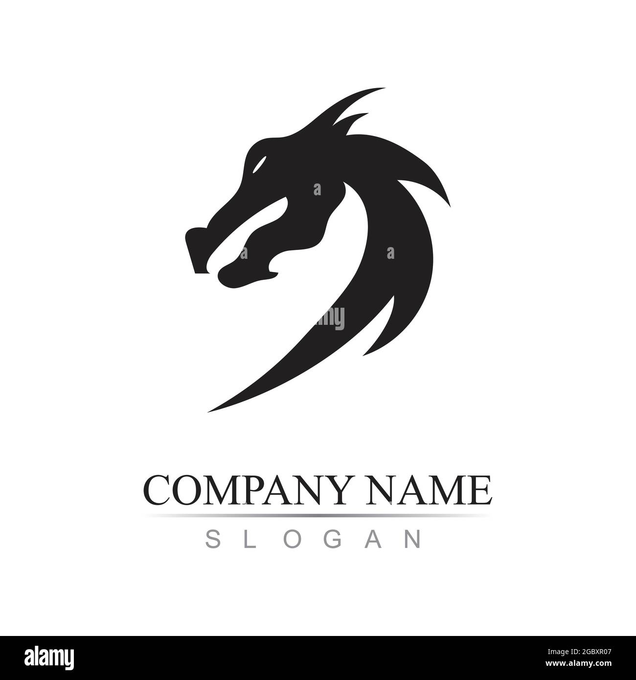 Dragon vector icon illustration design logo template Stock Vector