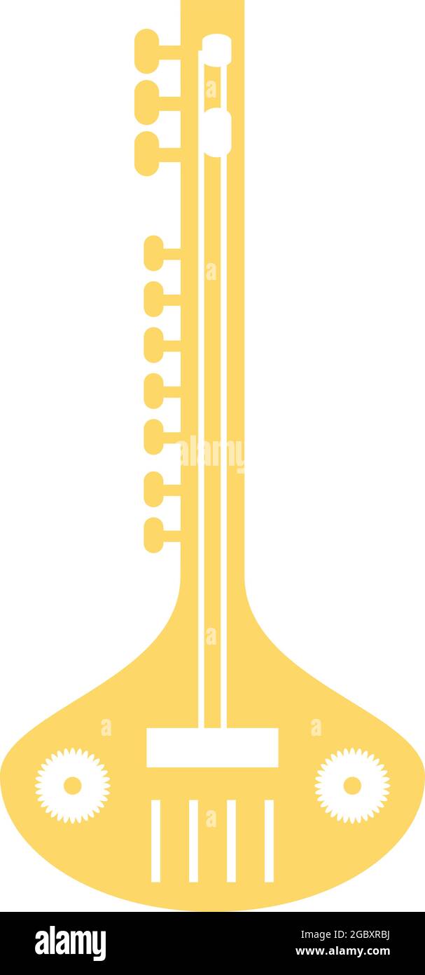 sitar traditional indian instrument Stock Vector Image & Art Alamy