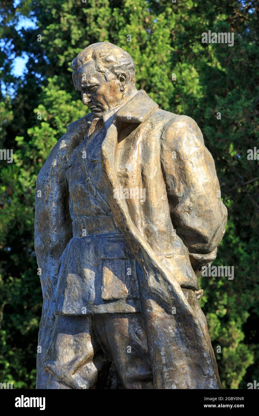 Statue of Marshal Josip Broz Tito (1892-1980) by Antun Augustincic (1900-1979) in Podgorica, Montenegro Stock Photo