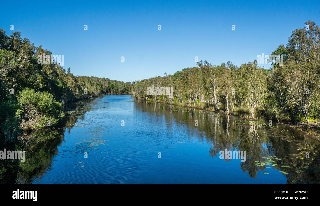 Sandstone Lakes in Ningi, Moreton Bay region, Queensland, Australia