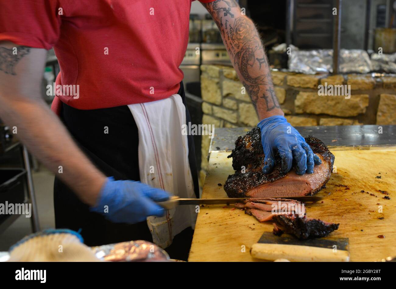 Slice Beef Brisket Stock Photo