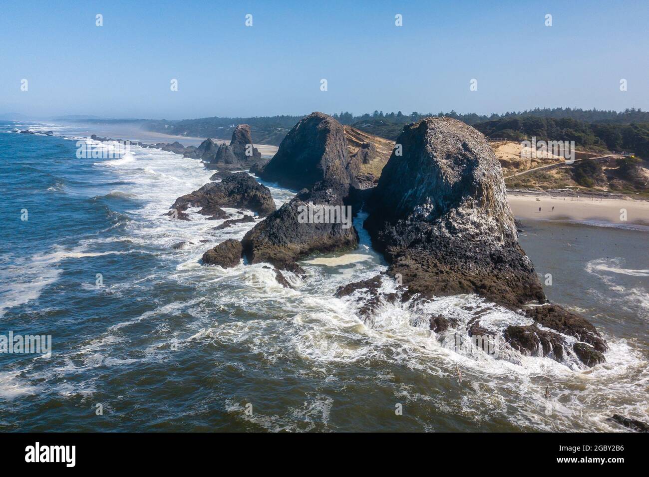 Aerial view of Seal Rock, Oregon, USA Stock Photo Alamy