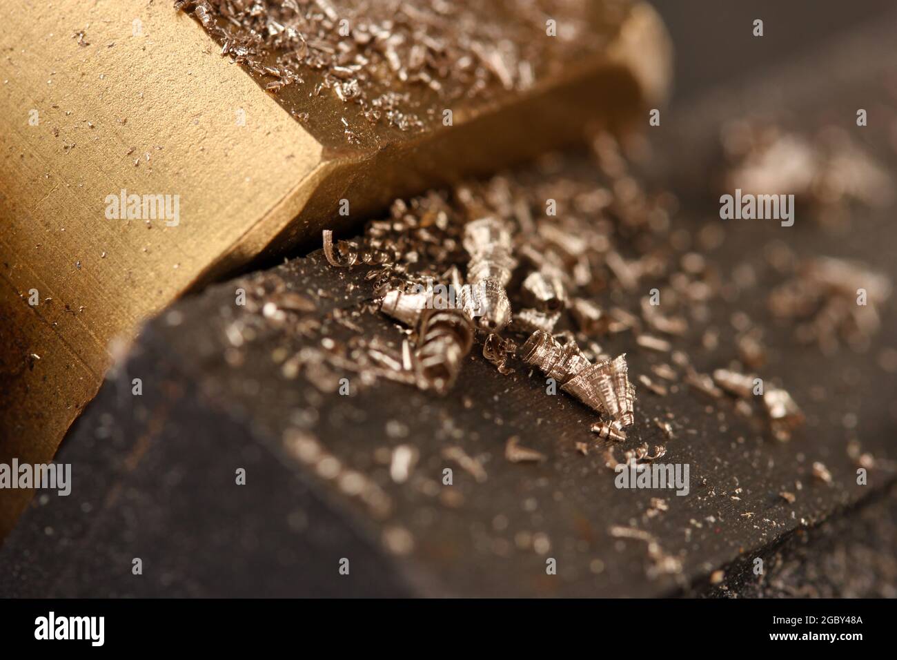 Metal shavings, close up Stock Photo Alamy