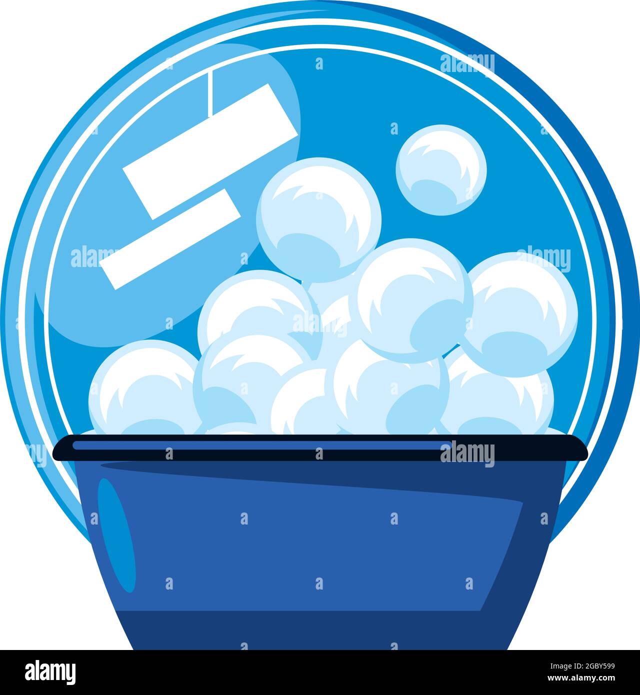 Laundry Bucket And Bubbles Stock Vector Image And Art Alamy 