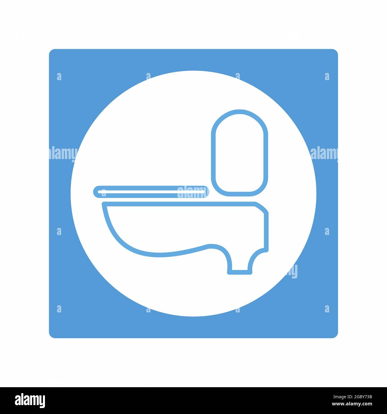 Vector Graphic of Toilet Seat White Moon Style Stock Vector Image