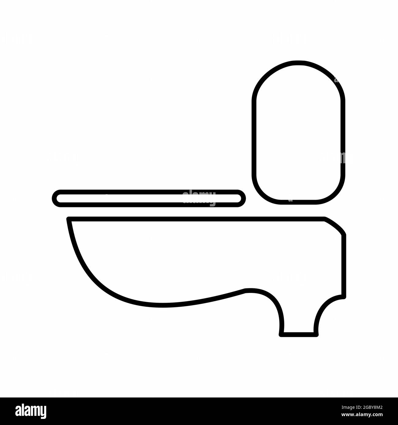 Vector Graphic of Toilet Seat Line Style drawing project.sketching