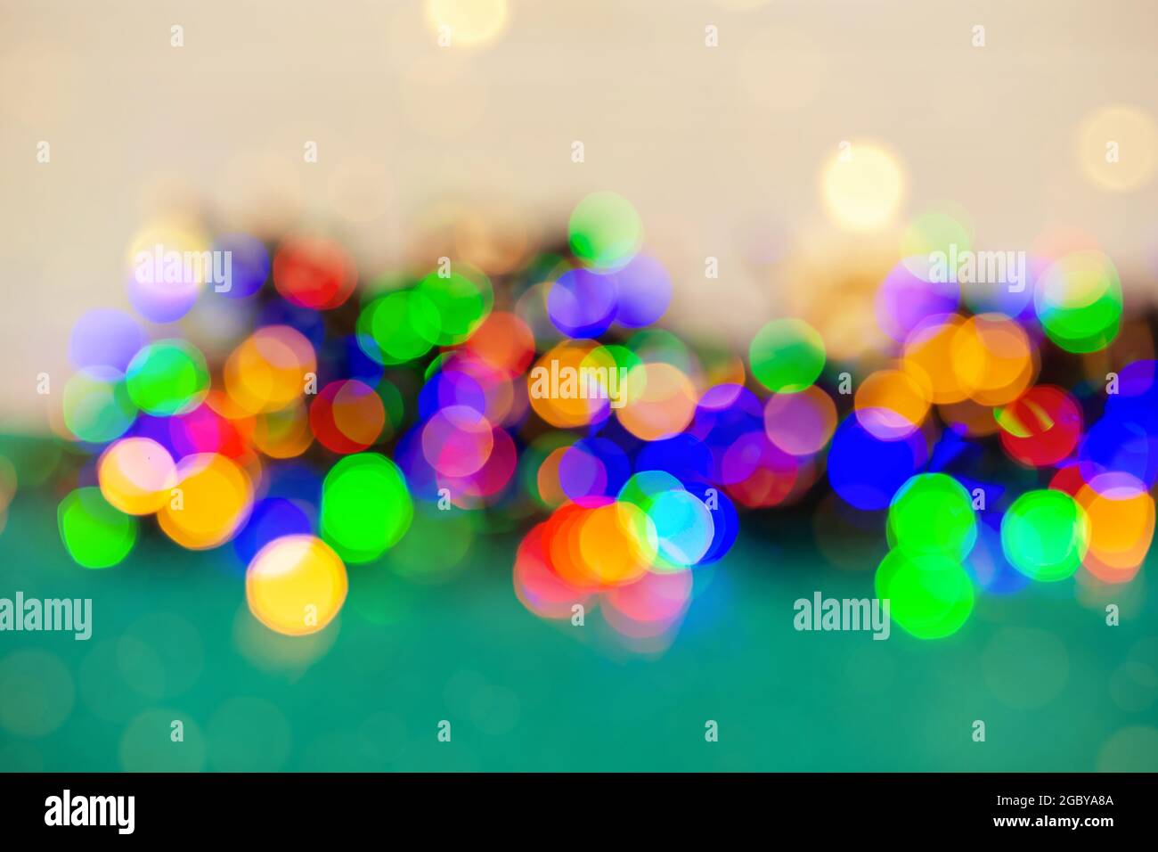 Festive bokeh background. Blurred bokeh light background Stock Photo