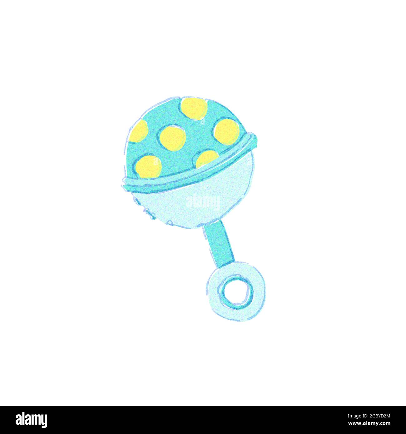 Rattle. It is a watercolor touch Stock Photo - Alamy