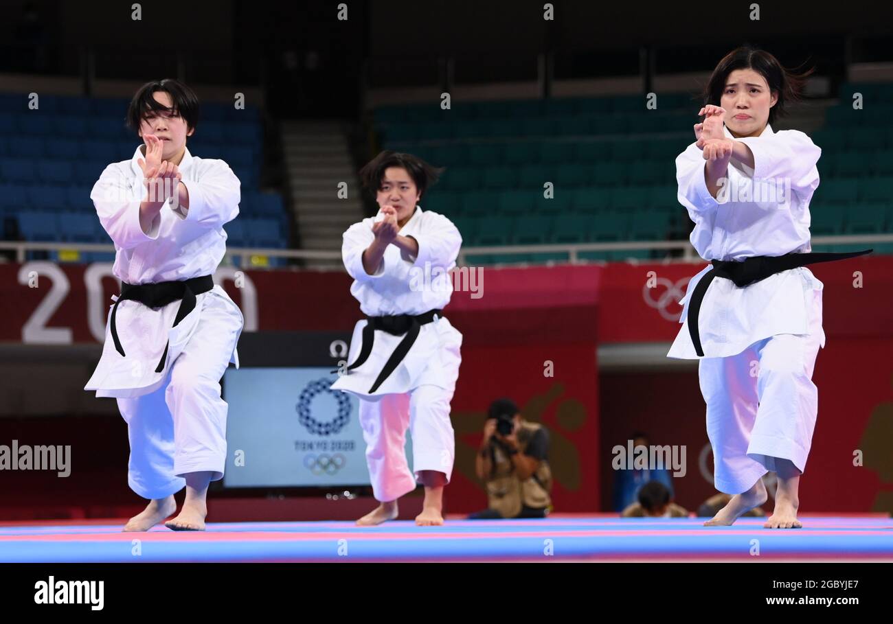 Tokyo 2020 Olympics Karate Team Japan's team kata performance