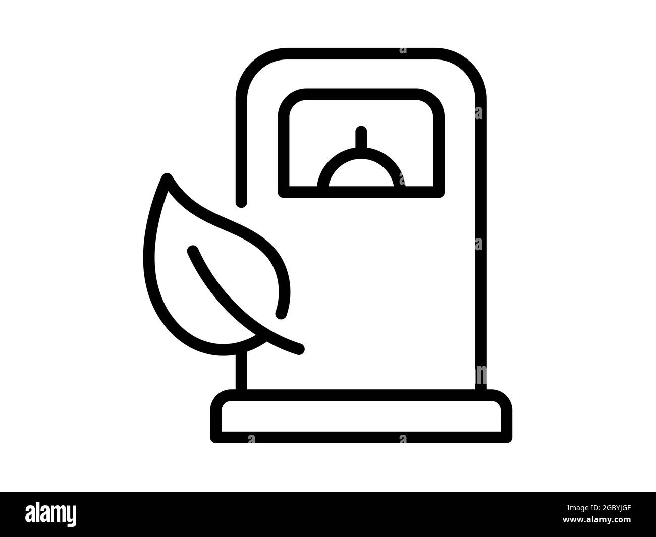 eco fuel gas station ecology bio energy single isolated icon with ...