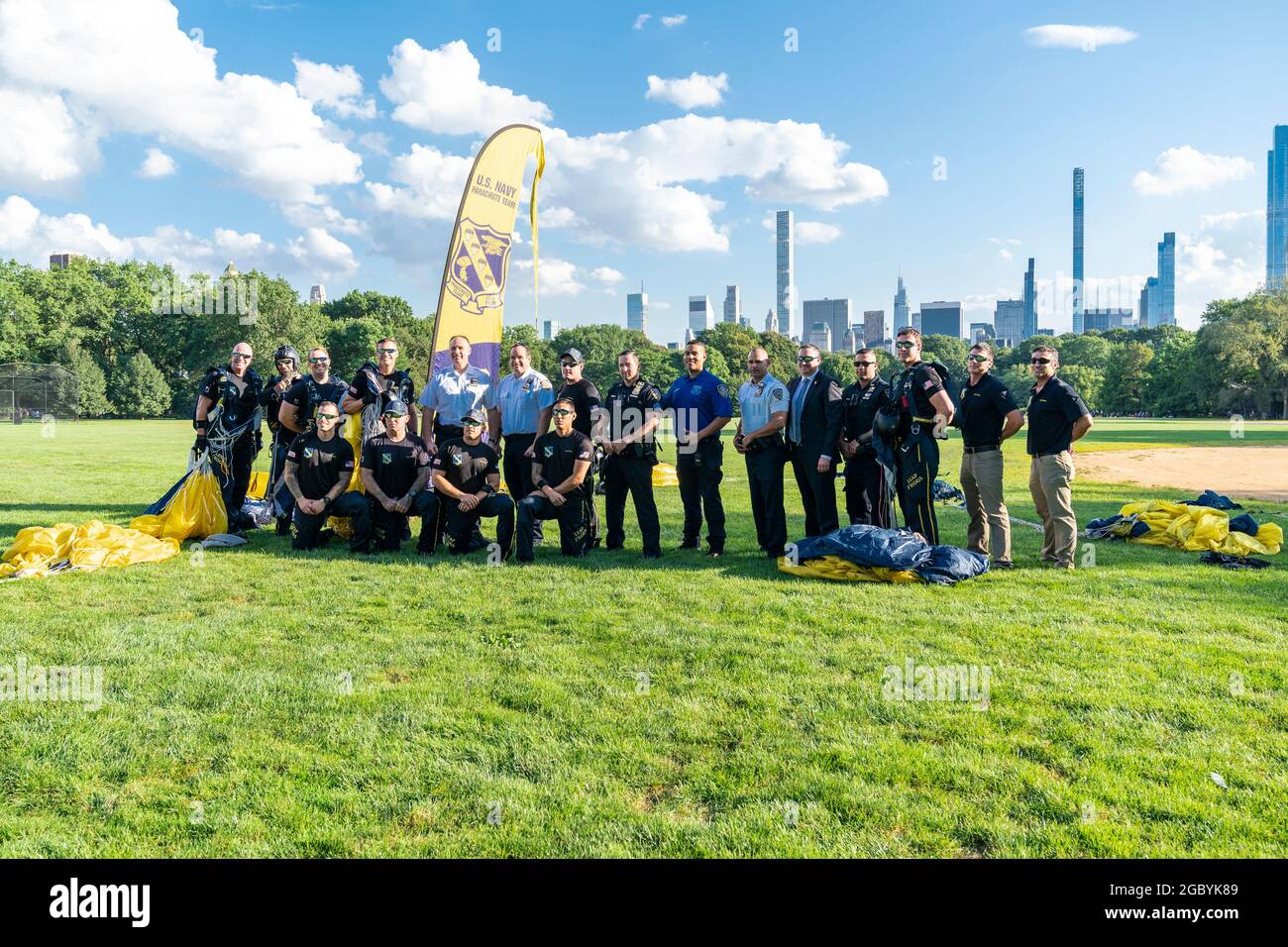 New York, NY August 5, 2021 Members of United States Navy Parachute