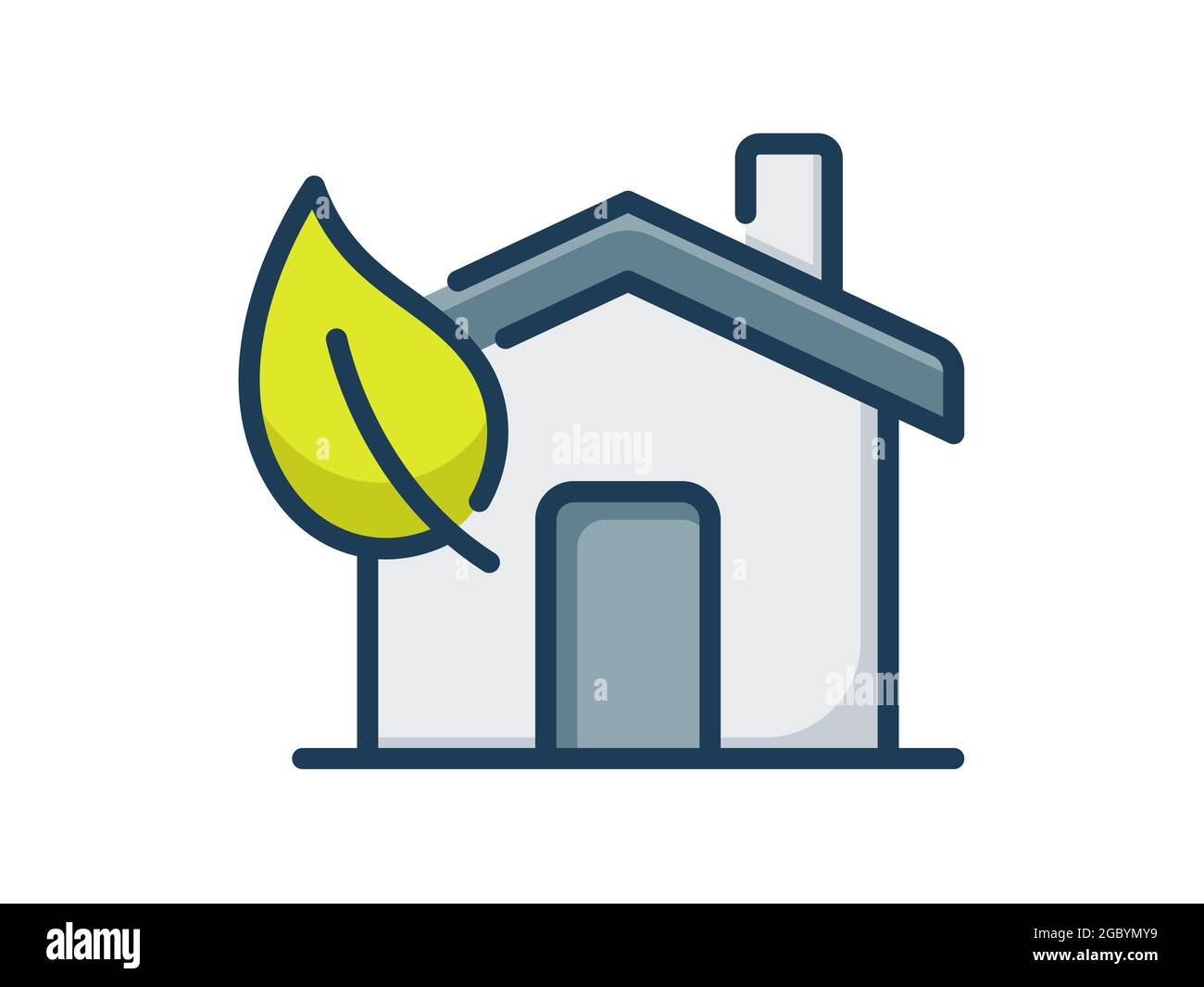 house green home smart eco friendly single isolated icon with filled ...