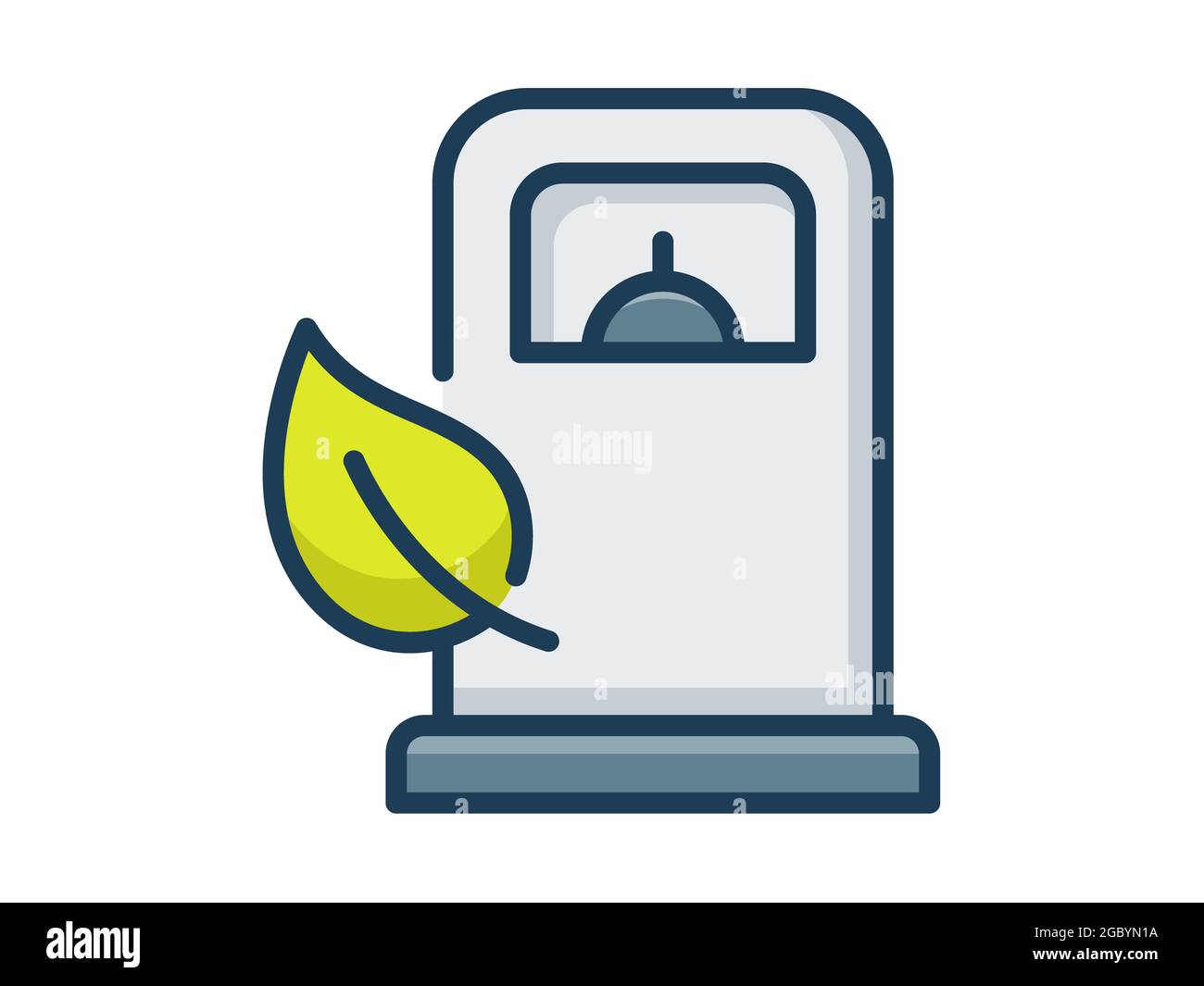 eco fuel gas station ecology bio energy single isolated icon with ...