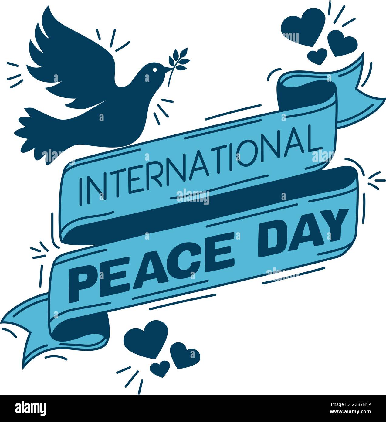 international peace day in ribbon Stock Vector Image & Art - Alamy