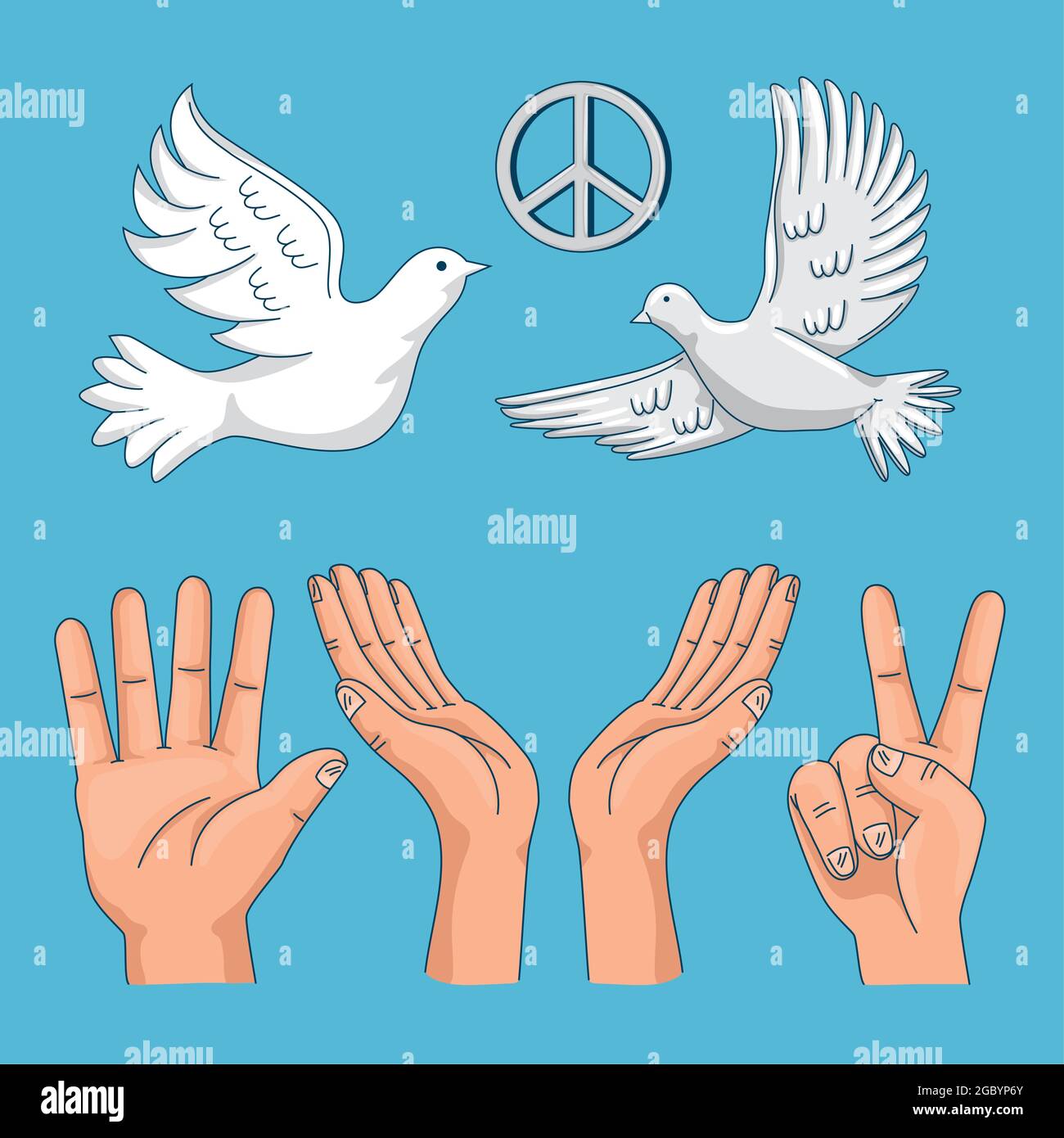 Internation Peace Sign symbols of international peace day Stock Vector Image & Art - Alamy