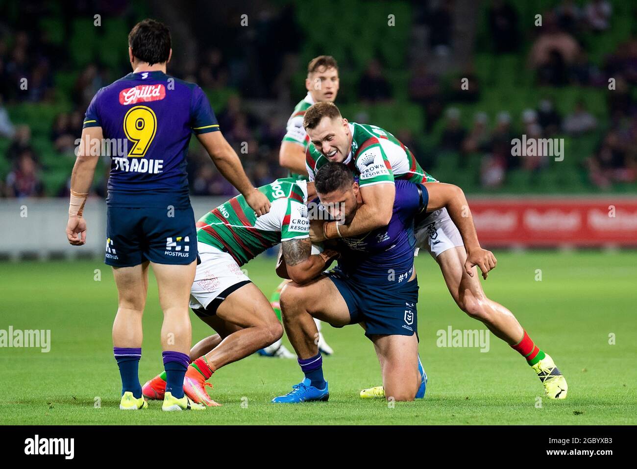 Incheon, South Korea. 04th June, 2022. Malaysia's Dinesvaran Al Krishnan is  tackled during the Asia Rugby Championship 2022 match between South Korea  and Malaysia at Namdong Asiad Rugby Stadium. South Korea beat