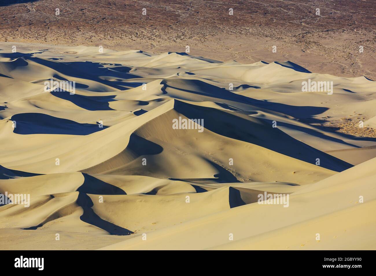 Unspoiled sand dunes in the remote desert Stock Photo Alamy