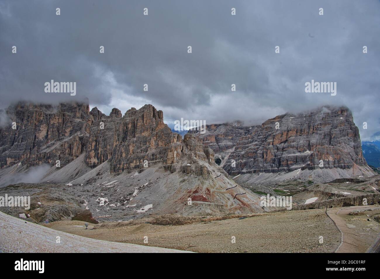 Amazing rocks of Dolomite mountains in Italy Stock Photo - Alamy
