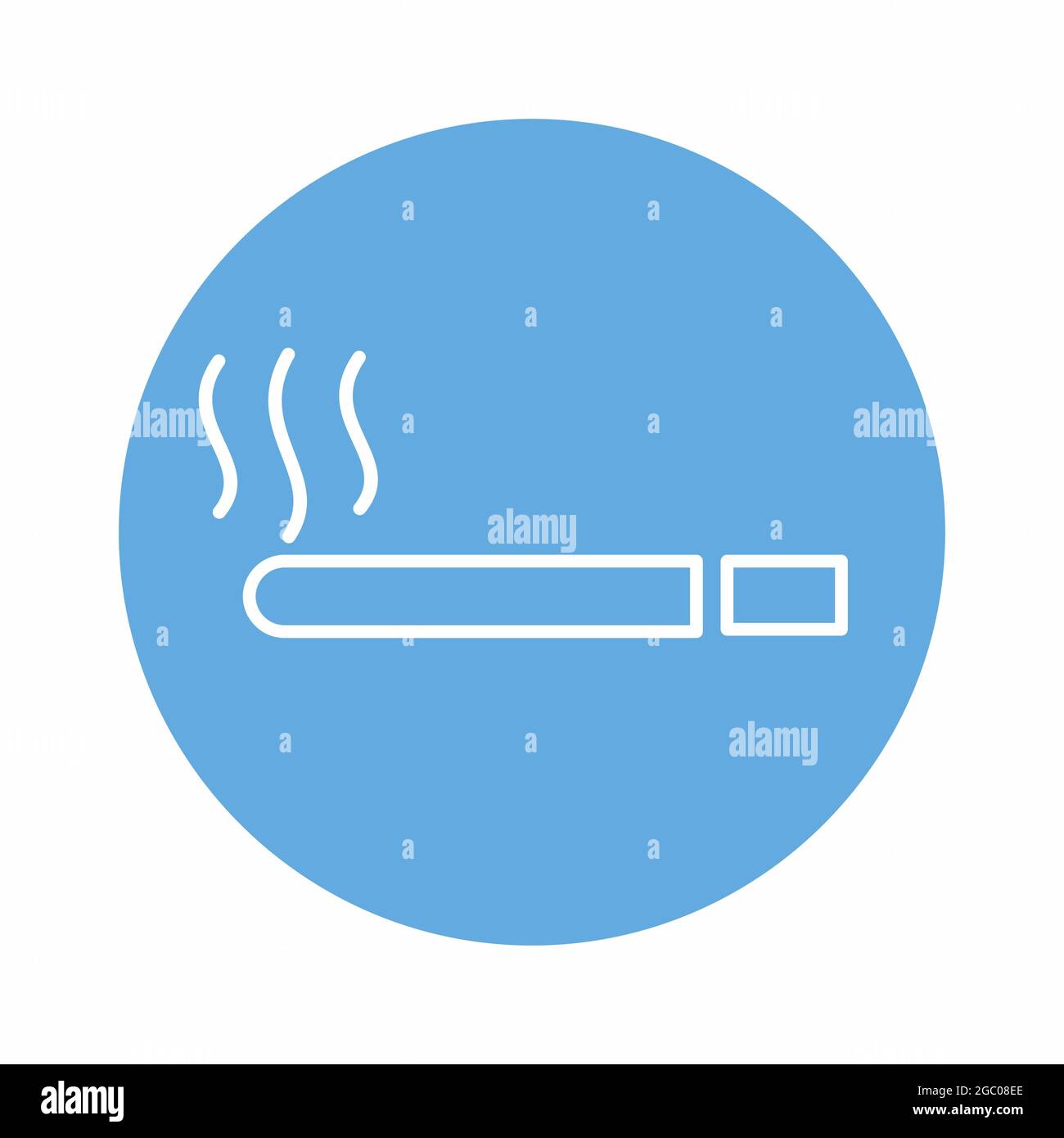 Vector Graphic of Cigarette - Blue Monochrome Style - app,logo,and ui ...