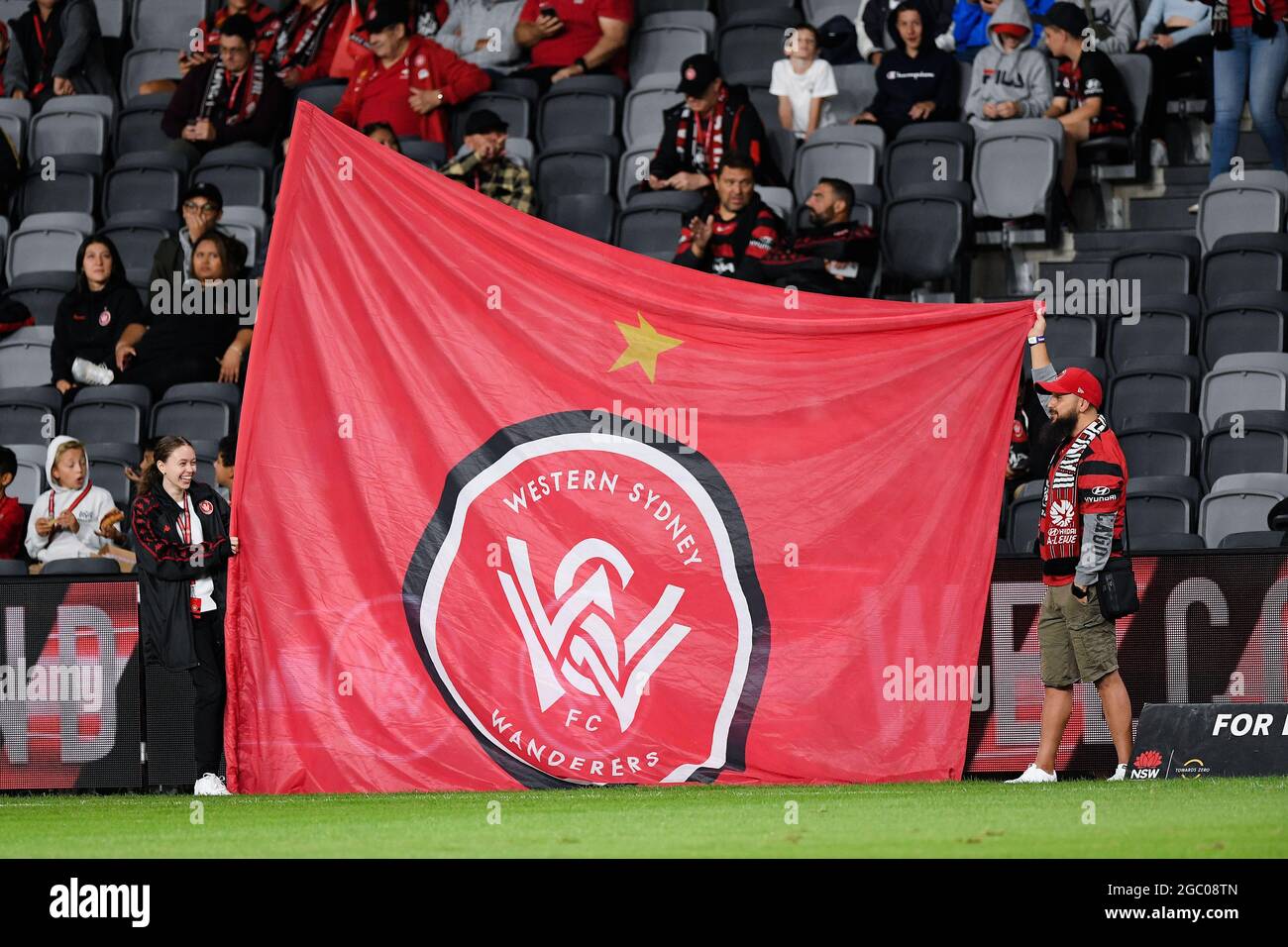 during the A-League soccer match between Western Sydney Wanderers FC and  Brisbane Roar FC on