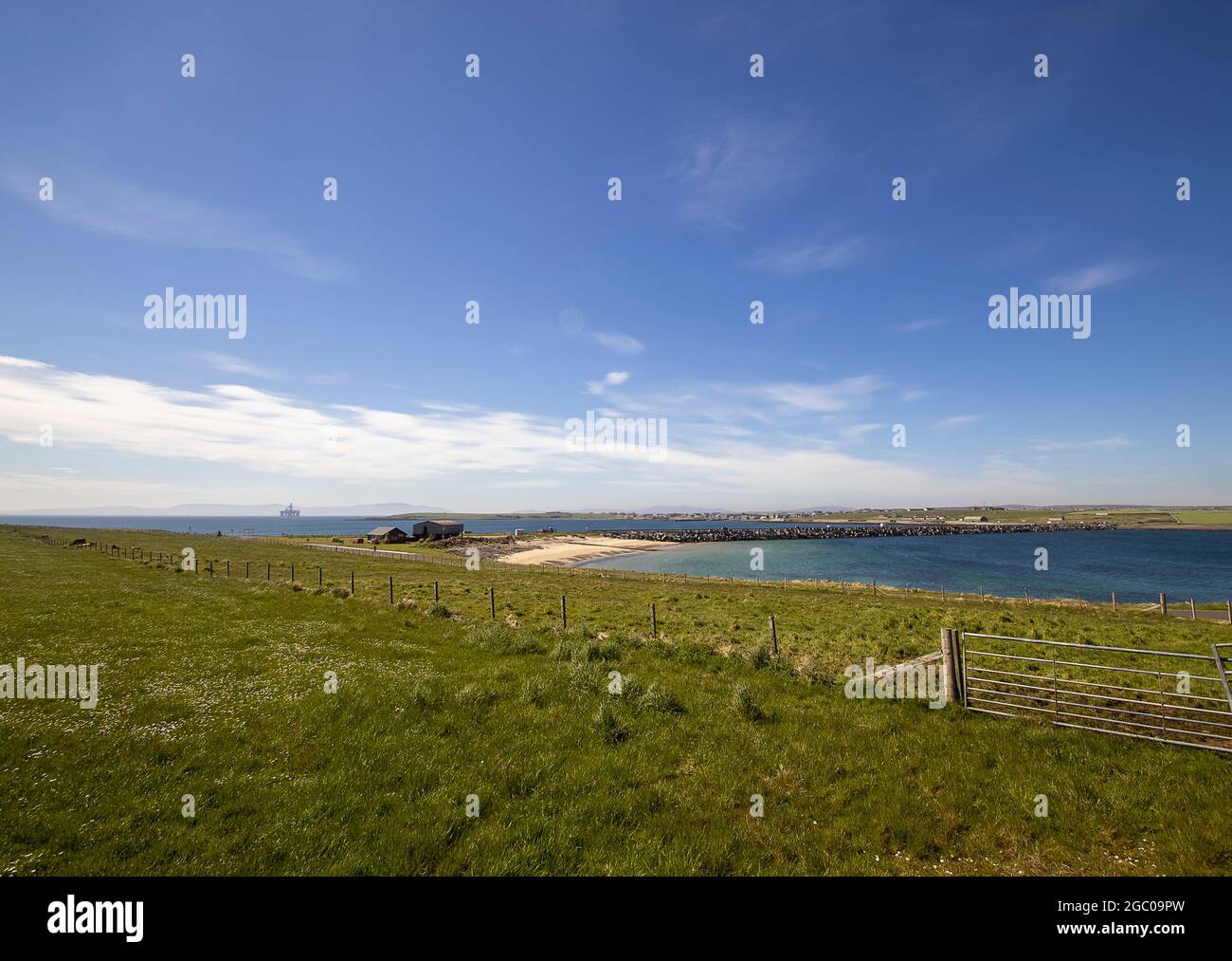 The Churchill Barriers in Orkney, Scotland, UK Stock Photo