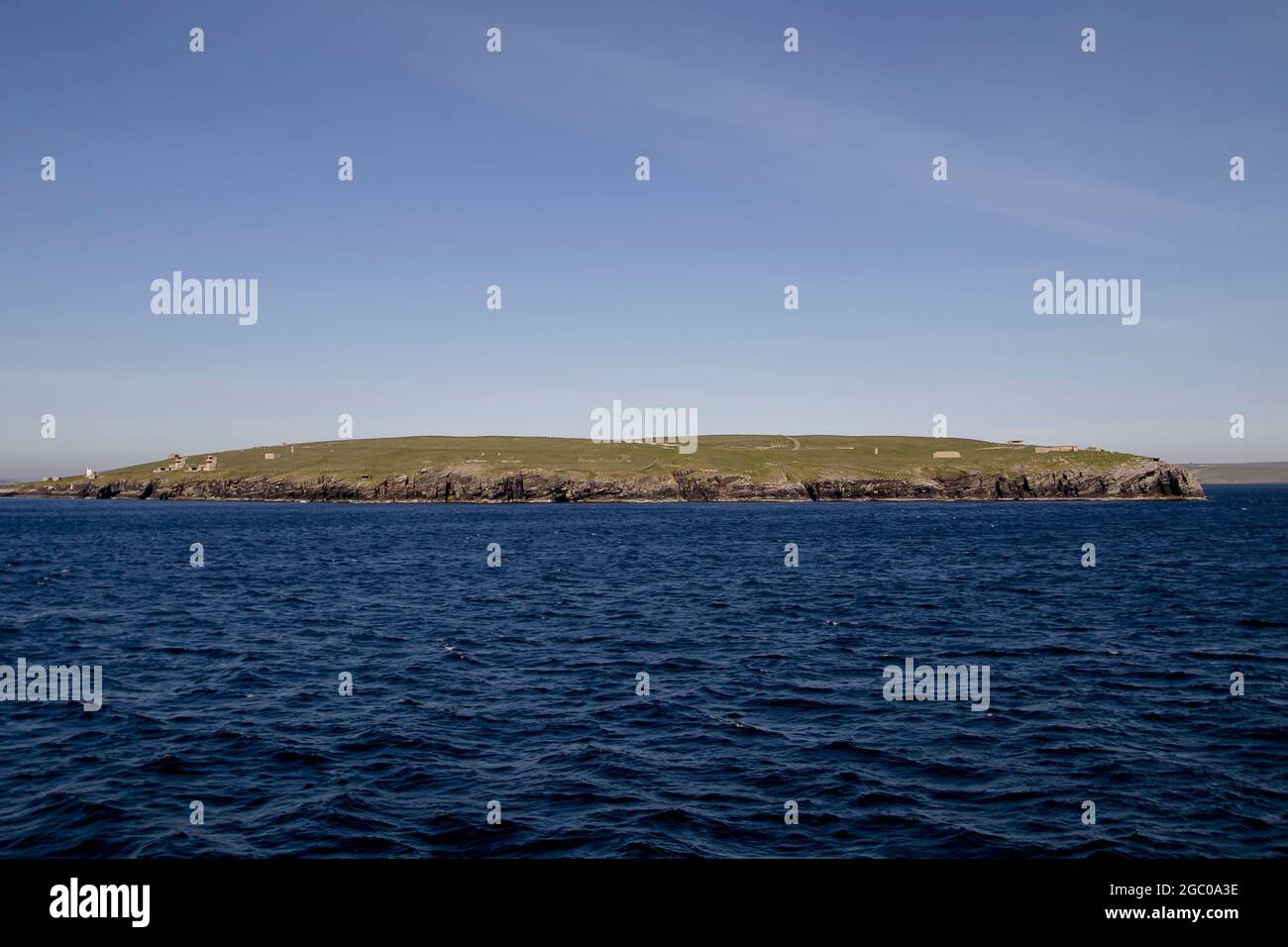 The uninhabited island of Stroma near Orkney in Scotland, UK Stock Photo