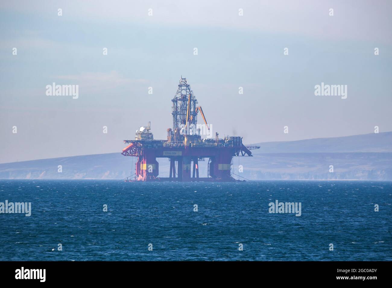 An oil rig in the Orkneys, Scotland, UK Stock Photo