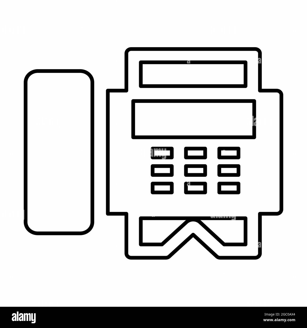Vector Graphic of Fax Machine Line Style simple illustration
