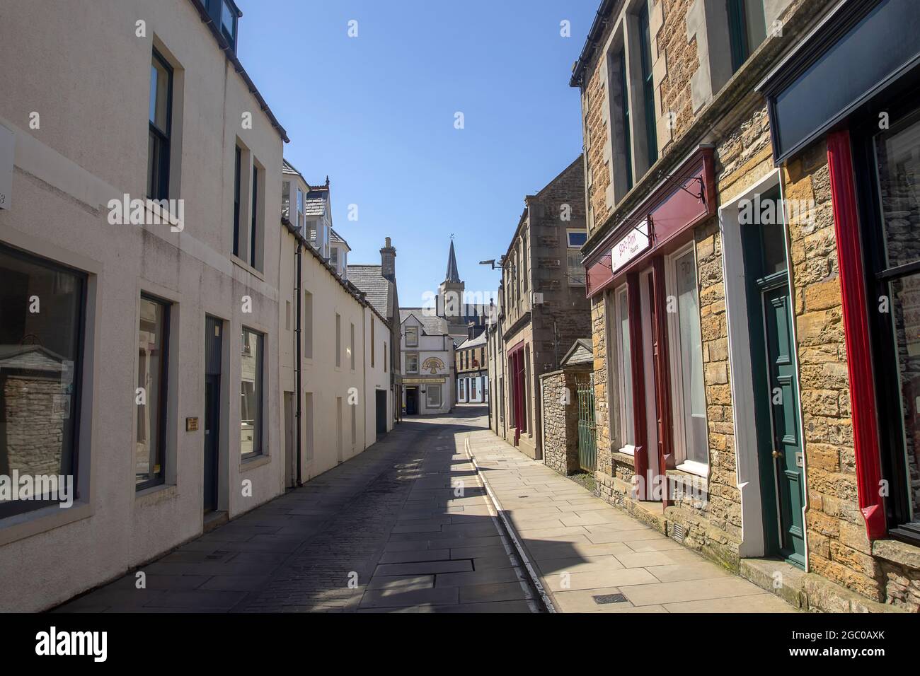 Buildings in the town of Stromness in Orkney, Scotland, UK Stock Photo