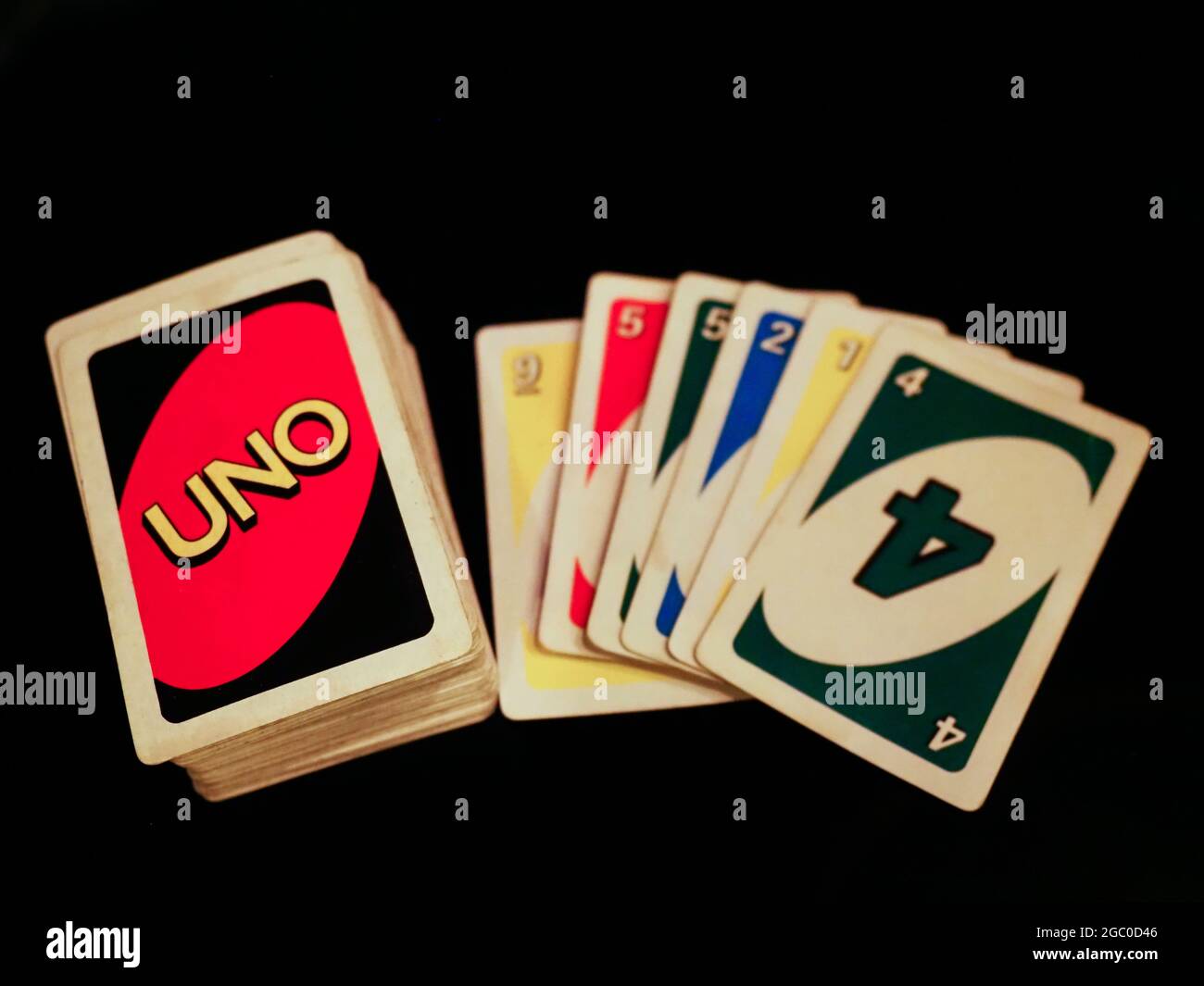 Reverse Card Pile Uno Cards Stock Photo 1934901206