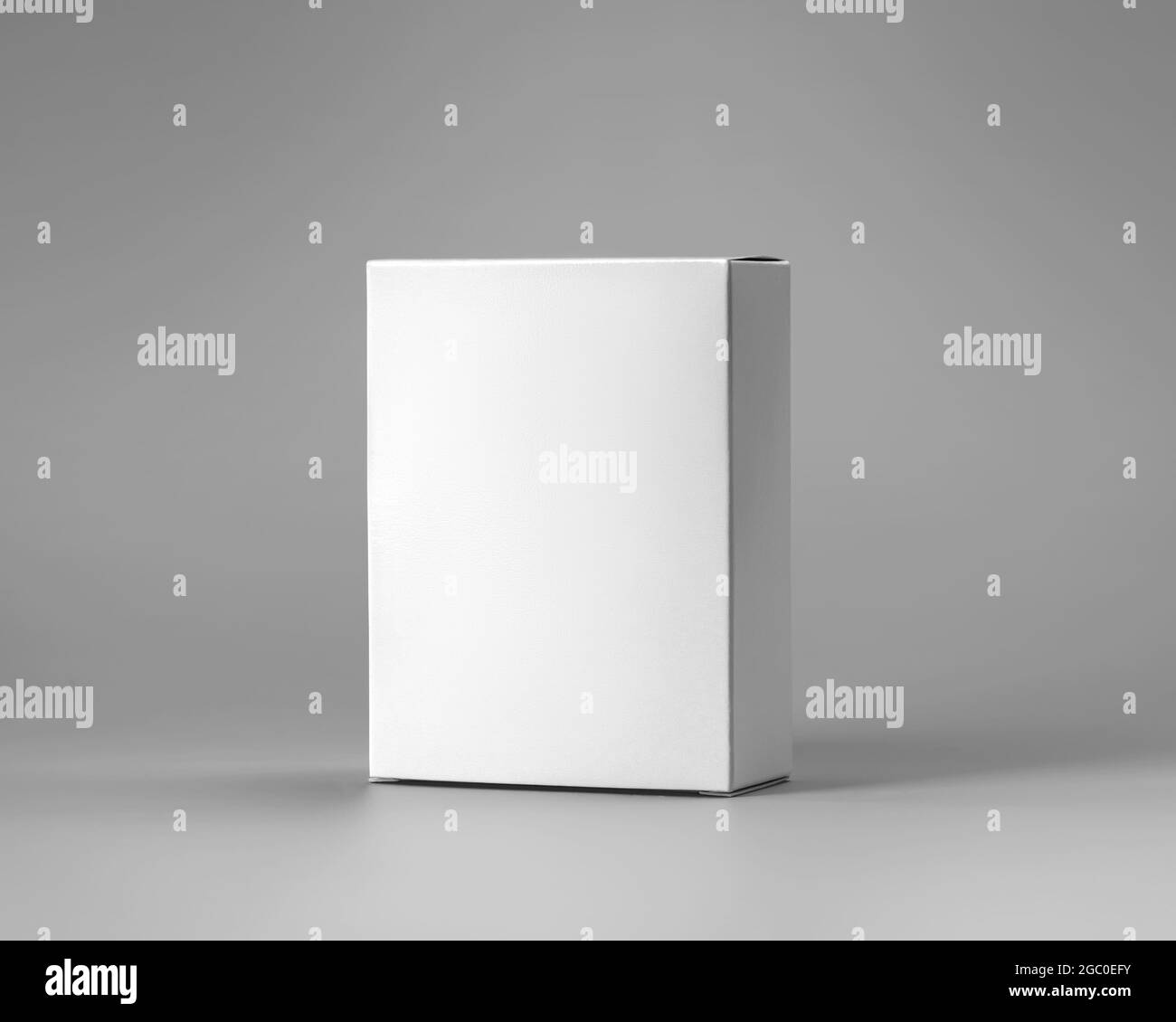 White Cardboard Box Mockup For Design Presentation Container Isolated On Gray Background Packaging Template For Perfume Branded Product Advertisin Stock Photo Alamy