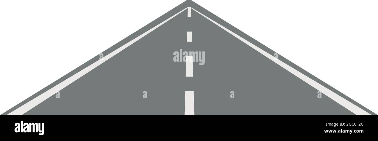 Straight road with white markings. Asphalt highway Stock Vector Image ...