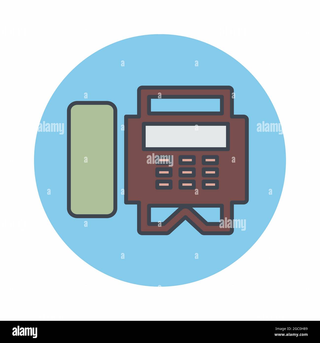 Vector Graphic of Fax Machine - Colour Mate Style - simple illustration ...