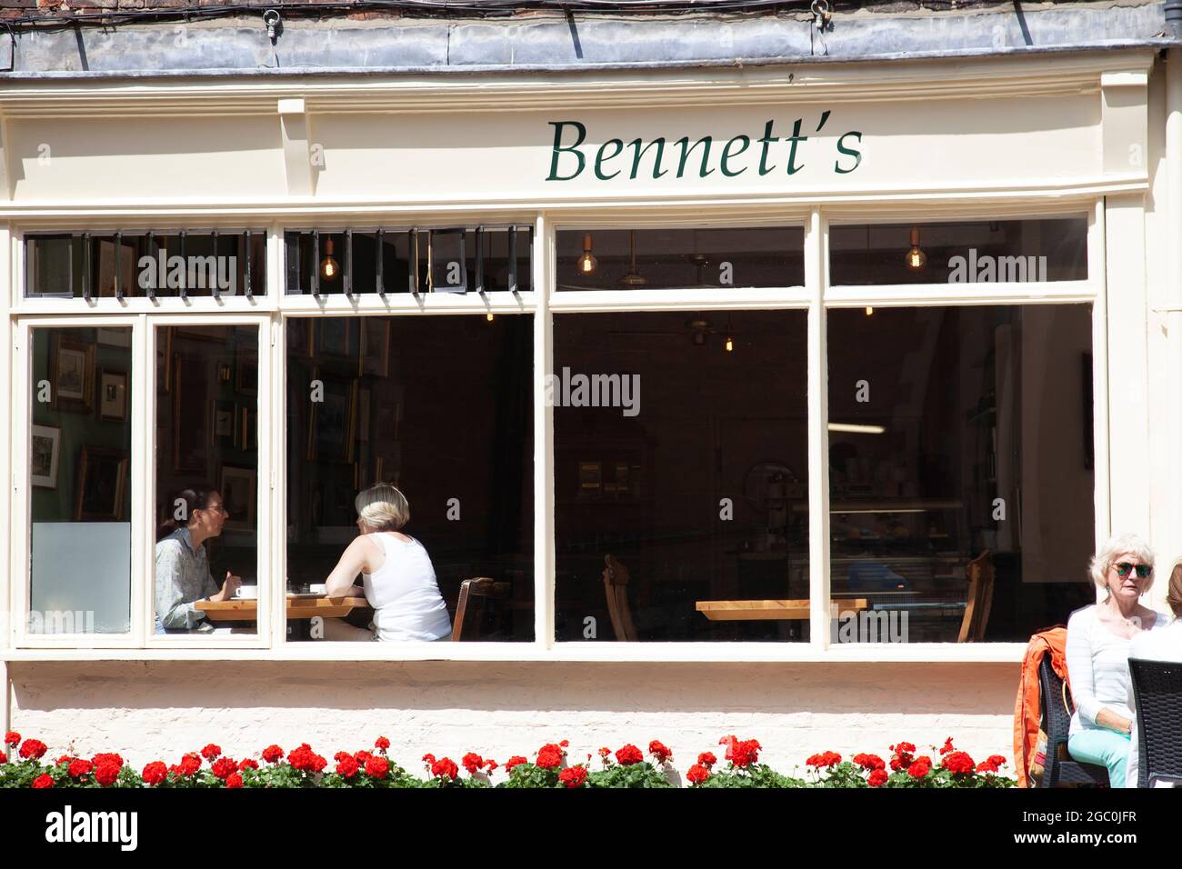 Bennett's Cafe on High Petergate in York, UK Stock Photo