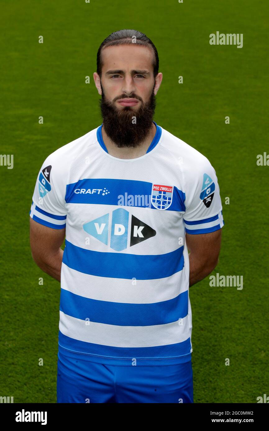 ZWOLLE, NETHERLANDS - JULY 30: Destan Bajselmani of PEC Zwolle during a Photocall of PEC Zwolle at the MAC3PARK stadion on July 30, 2021 in Zwolle, Netherlands (Photo by Broer van den Boom/Orange Pictures) Stock Photo