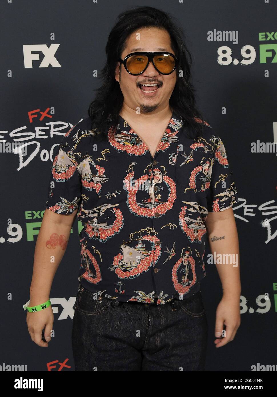 Los Angeles, USA. 05th Aug, 2021. Bobby Lee arrives at FX's RESERVATION DOGS  Series Premiere held at NeueHouse in Los Angeles, CA on Monday, ?August 5,  2021. (Photo By Sthanlee B. Mirador/Sipa