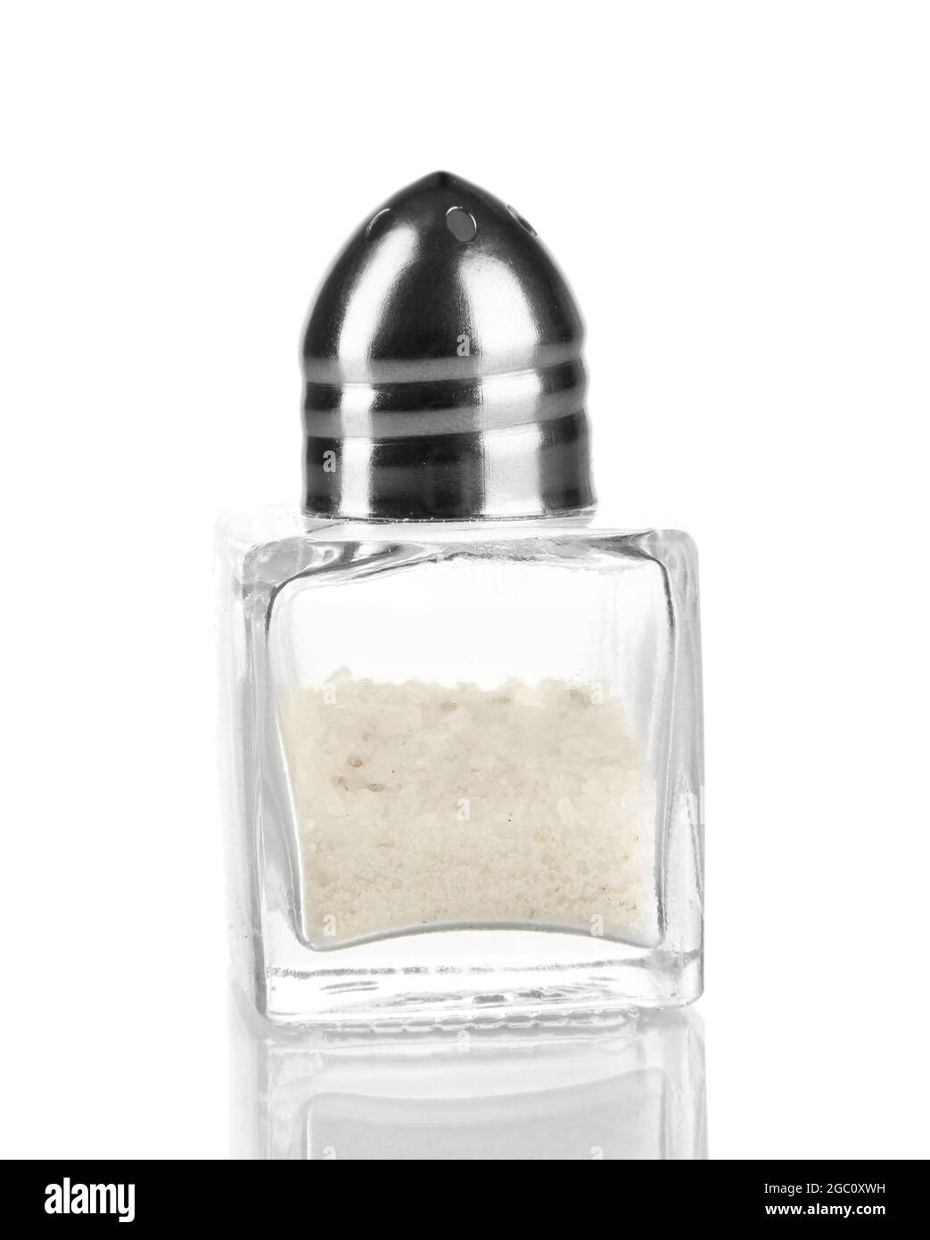 Container for salt isolated on white Stock Photo Alamy