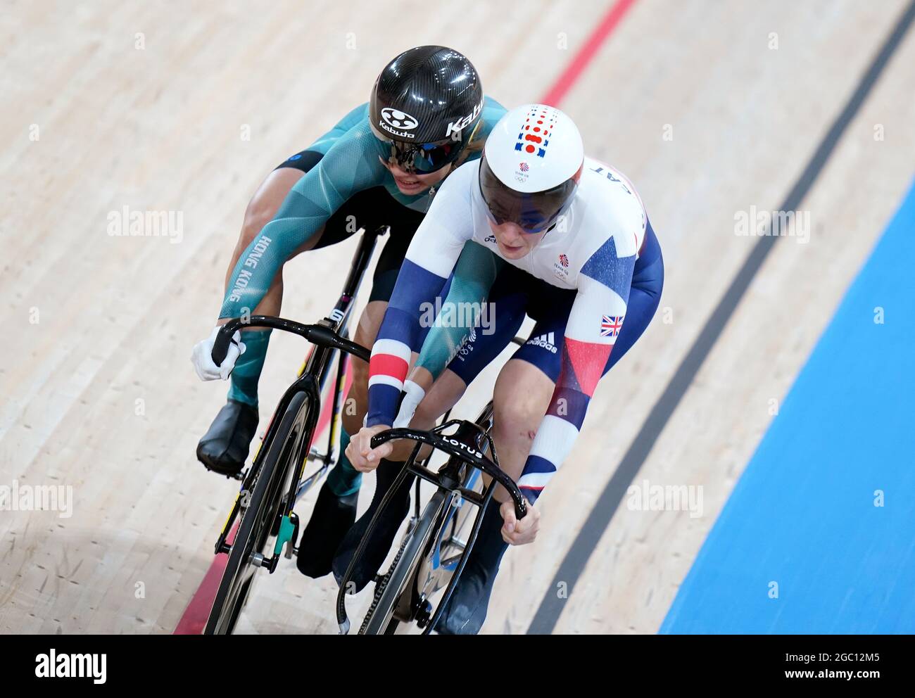 Great Britain's Katy Marchant during the Women's 200m Flying Start Track  Cycling Qualifying at the Izu Velodrome on the fourteenth day of the Tokyo  2020 Olympic Games in Japan. Picture date: Friday