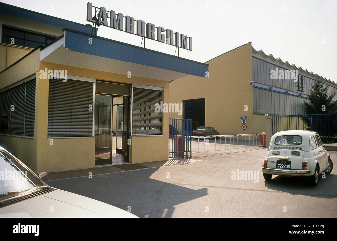 Lamborghini factory at Sant'Agata Bolognese Italy 1988 Stock Photo