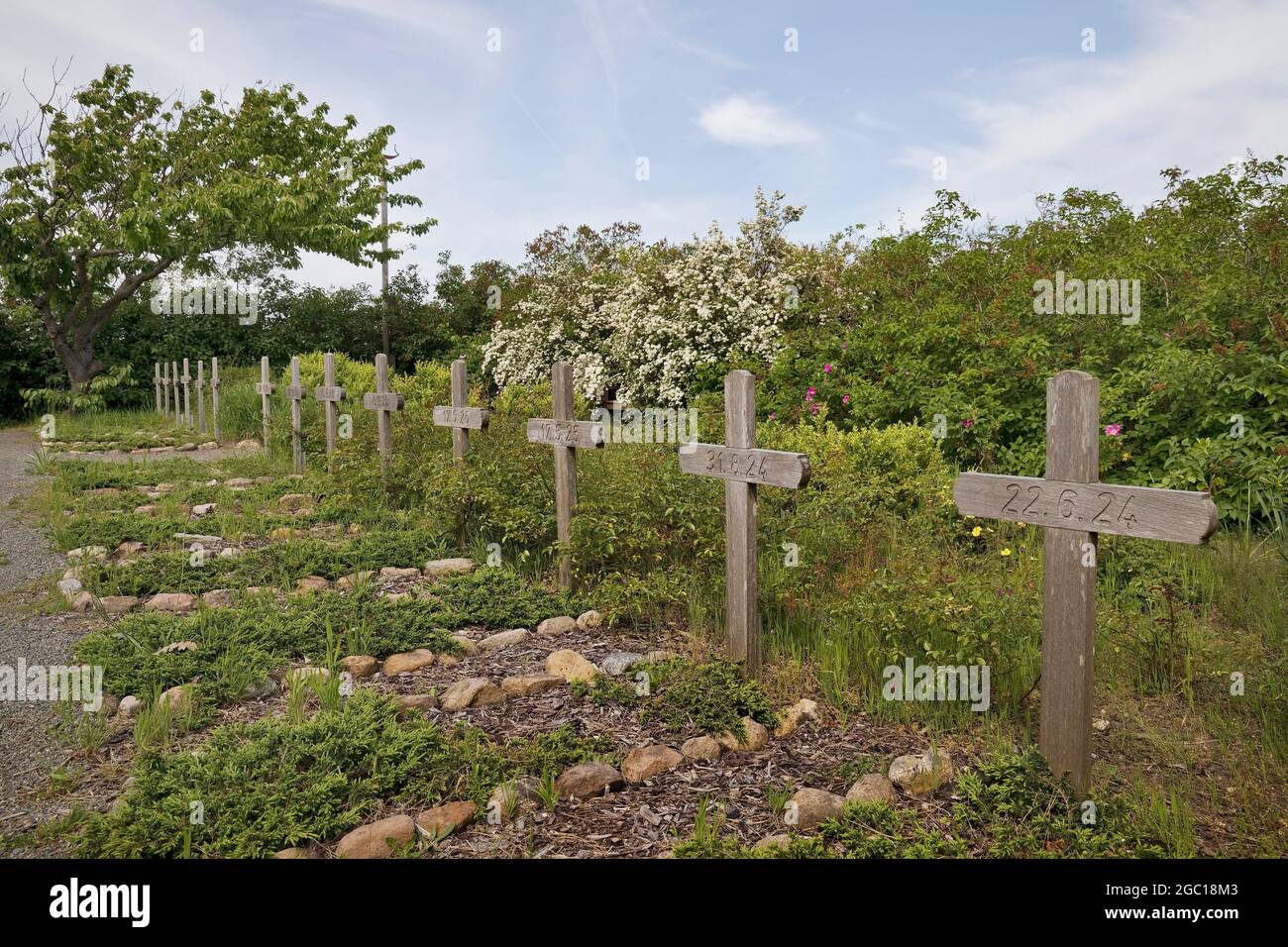 Cemetery for unknown sailors in Nebel on Amrum, Germany, Schleswig-Holstein, Northern Frisia, Amrum Stock Photo